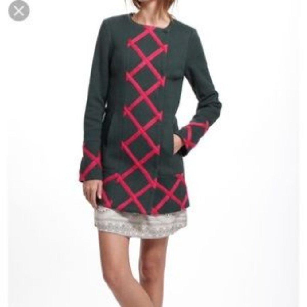 NWT Anthropologie Elevenses Embroidered Coat